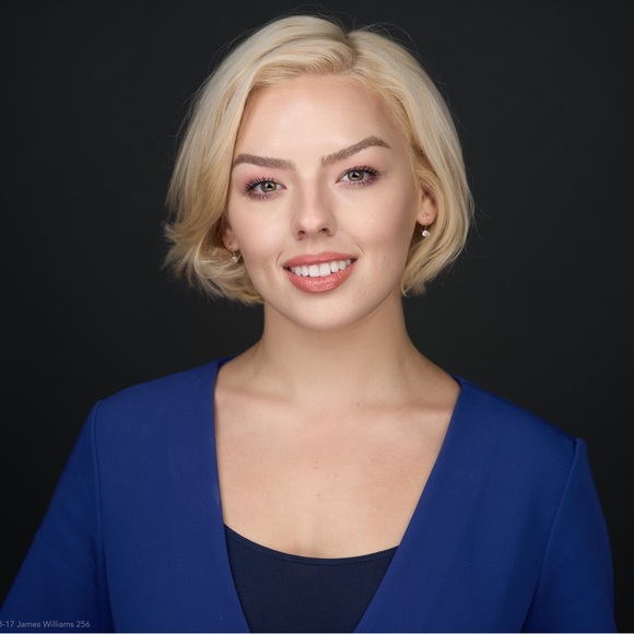 COS royal blue A line dress with tie - Picture 1 of 4